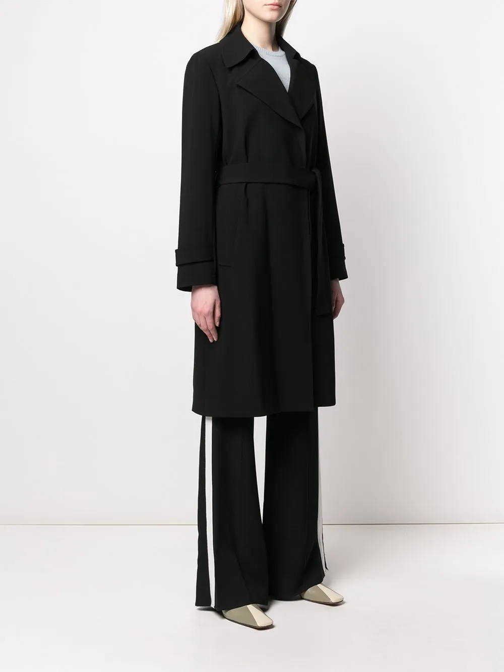Cappotto midi con cintura in nero -  THEORY - donna