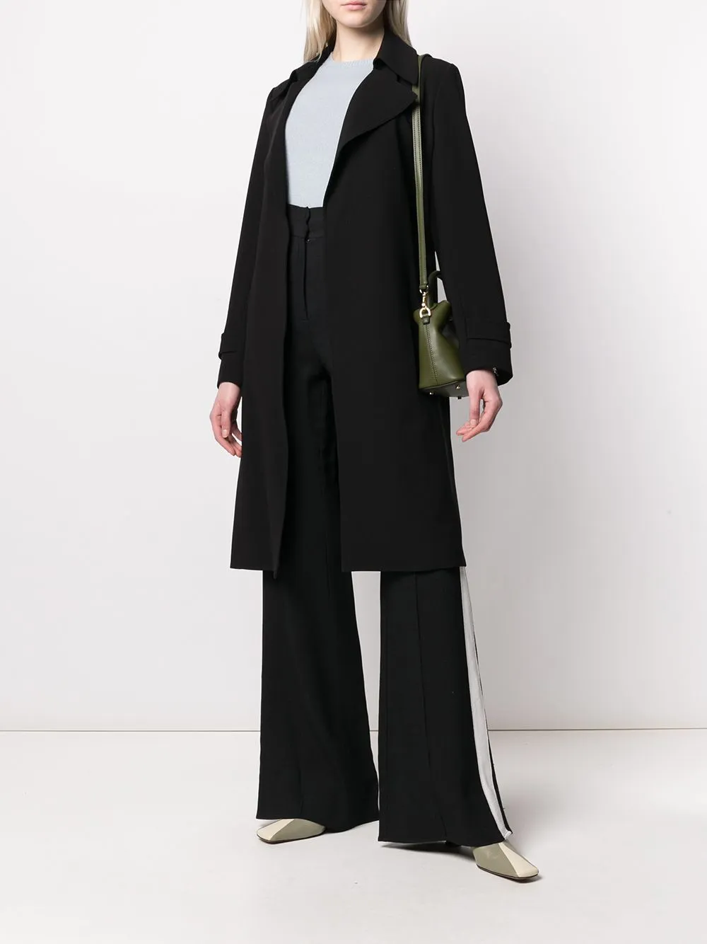 Cappotto midi con cintura in nero -  THEORY - donna