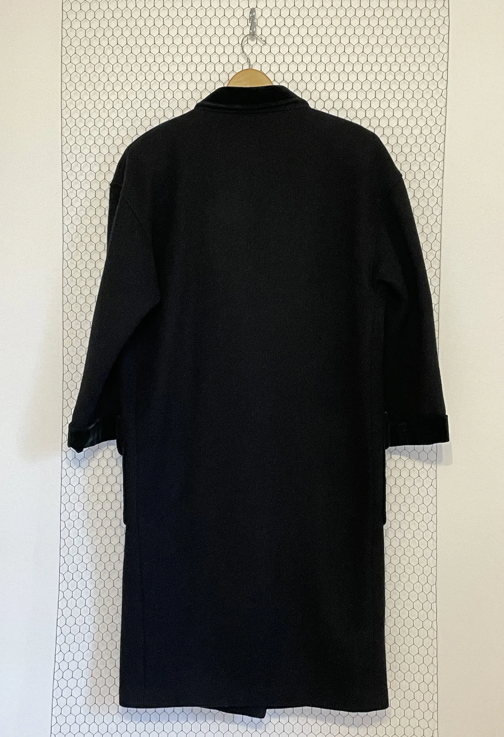 Cappotto nero in lana e alpaca Ungaro vintage anni ’80