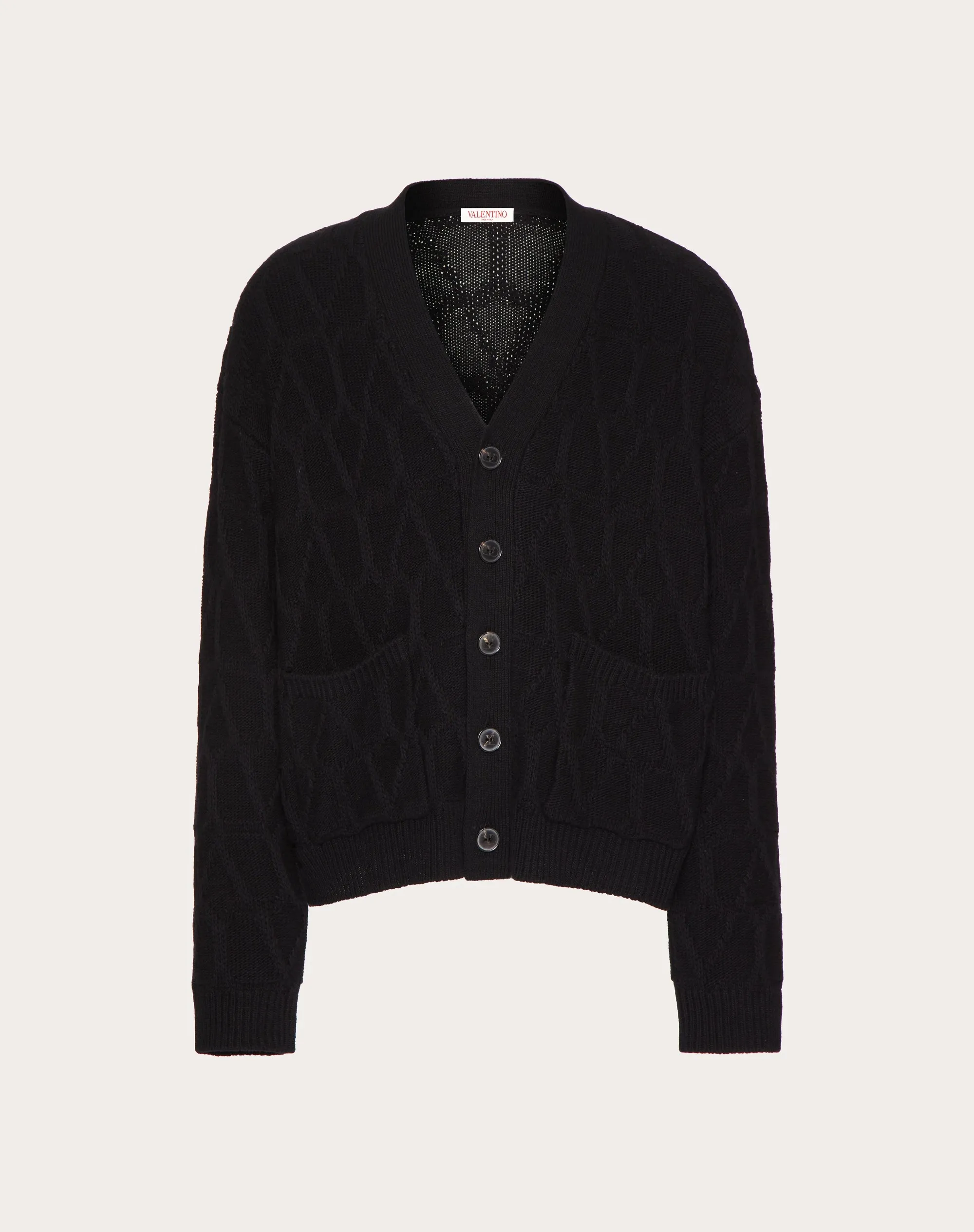 CARDIGAN IN LANA CON MOTIVO TOILE ICONOGRAPHE