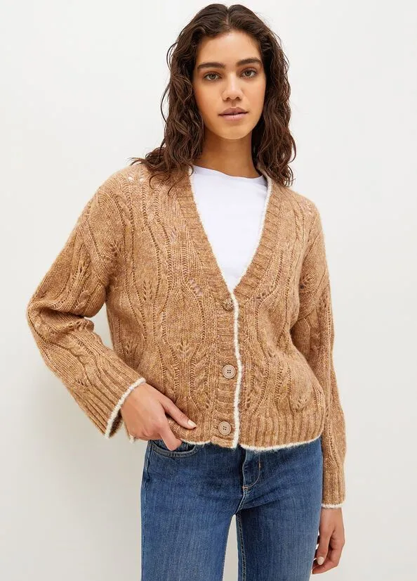 Cardigan in lana e alpaca liu jo