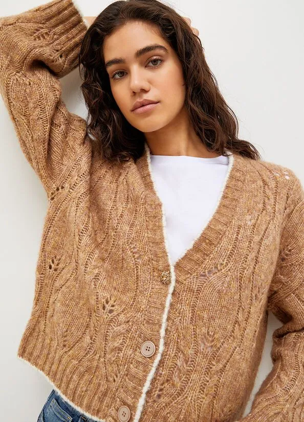 Cardigan in lana e alpaca liu jo