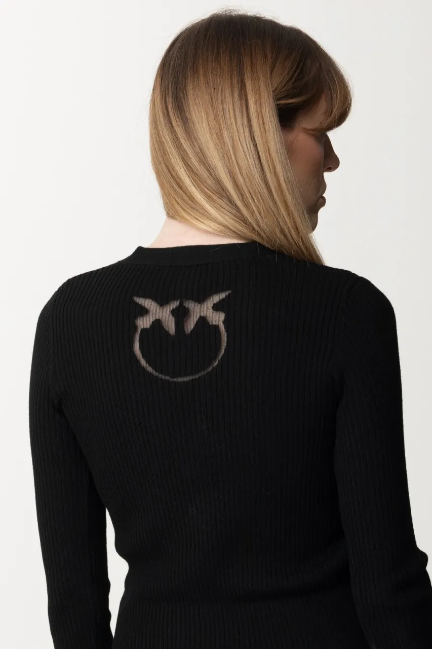 Cardigan in lana NERO LIMOUSINE