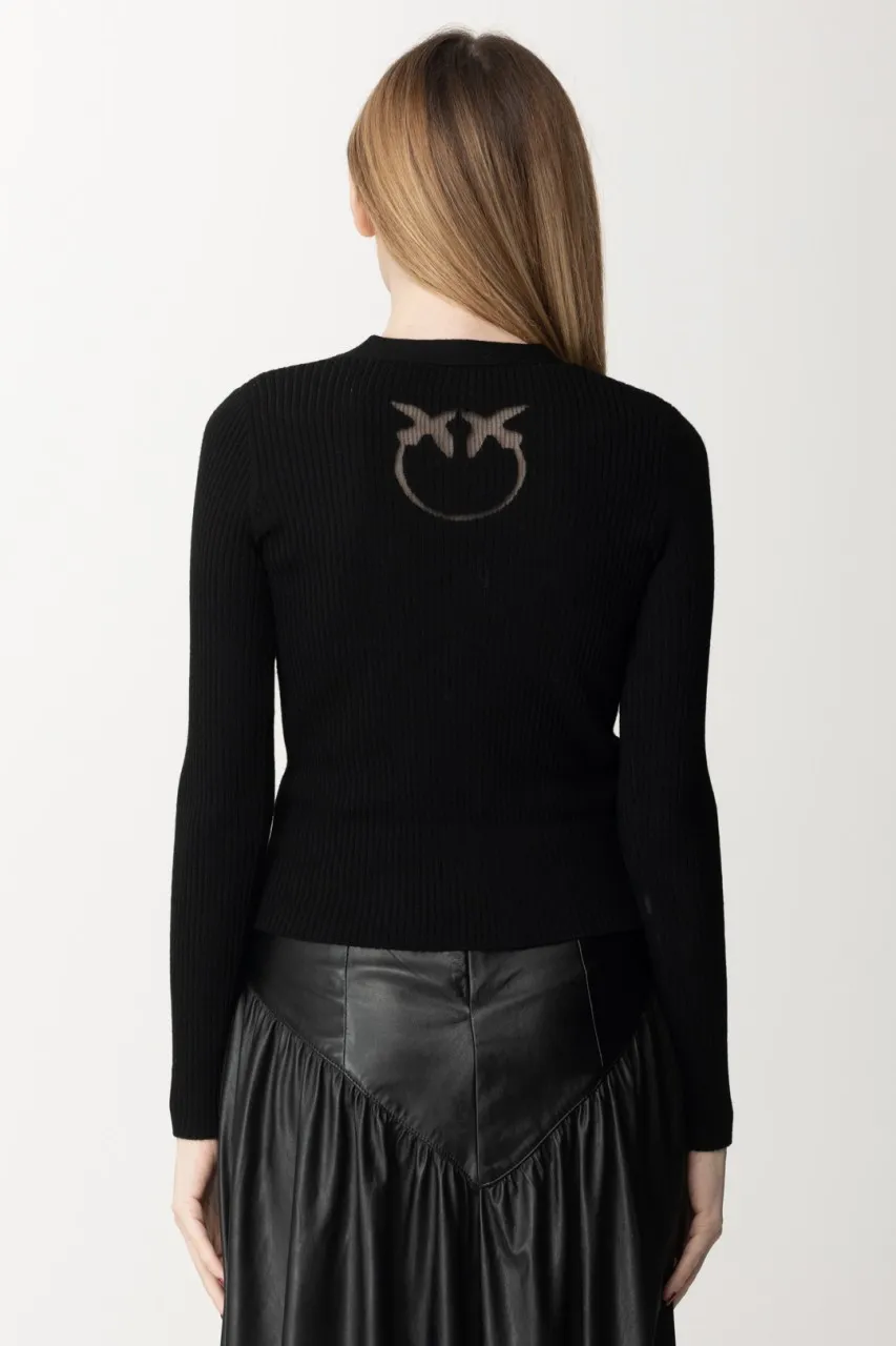 Cardigan in lana NERO LIMOUSINE