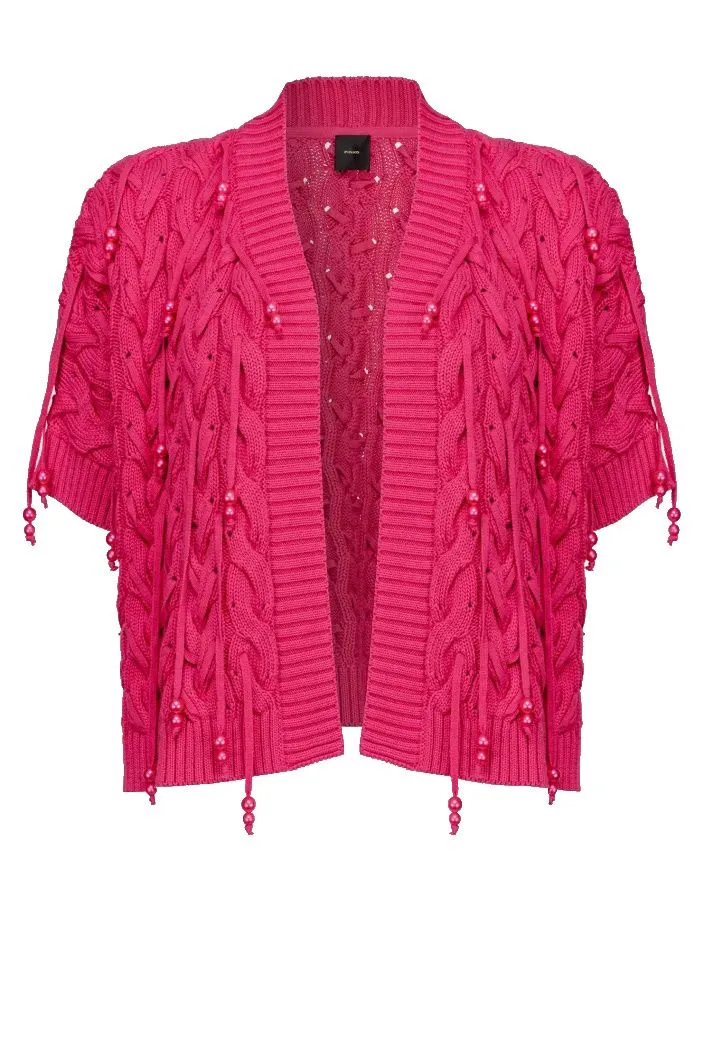 CARDIGAN "ARGILLA" FUCSIA IN COTONE