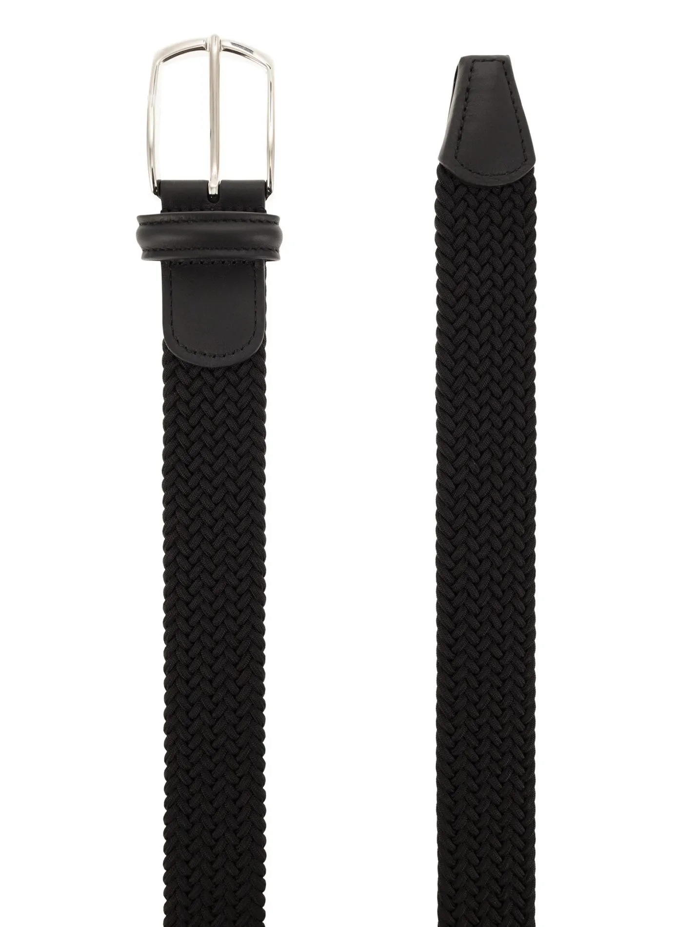 Cintura elasticizzata con dettagli in pelle