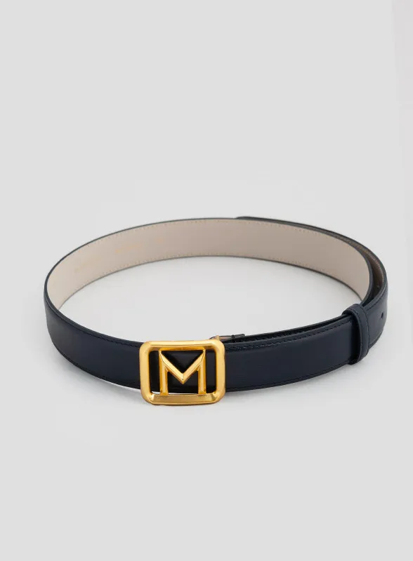 Cintura in pelle blu - Marella