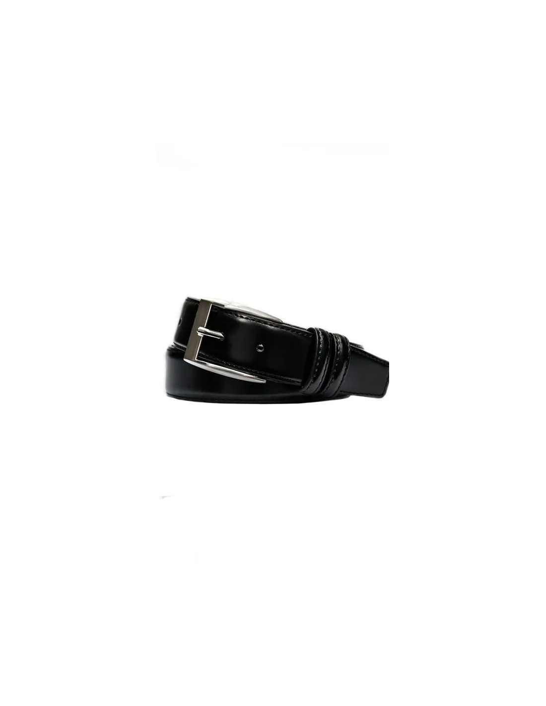 Cintura in pelle nero da uomo