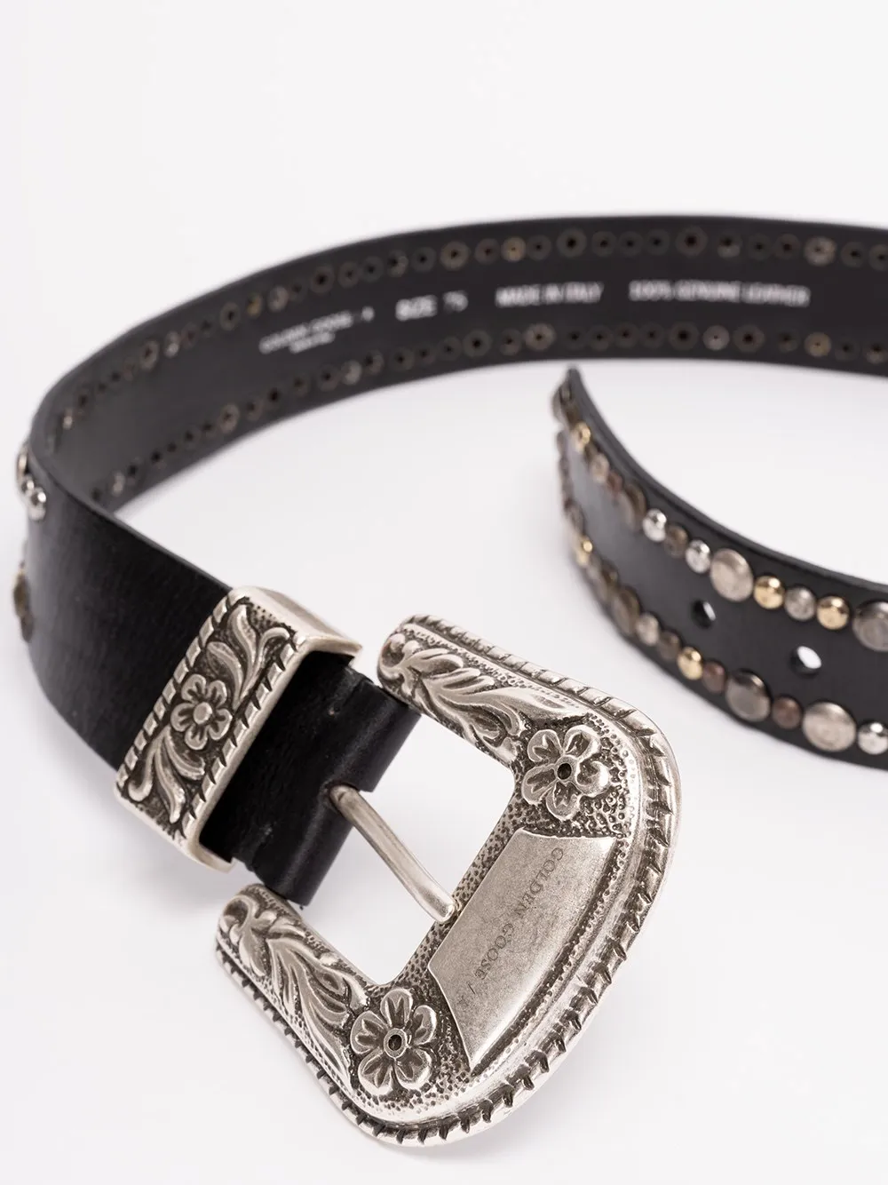 Cintura 'Lace' in pelle lavata con borchie