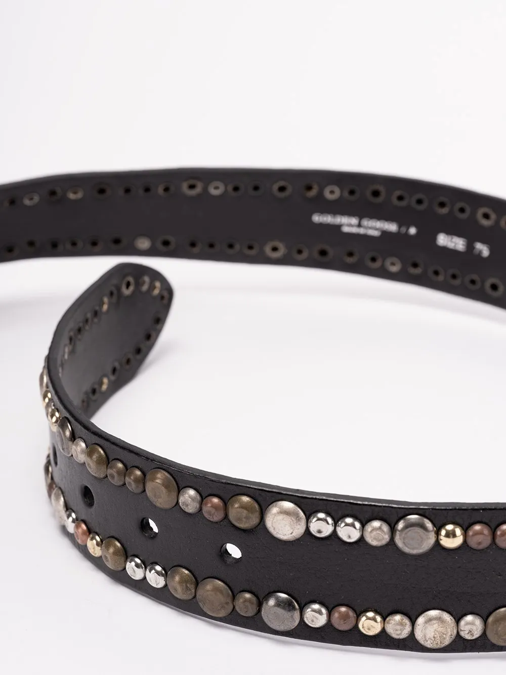 Cintura 'Lace' in pelle lavata con borchie