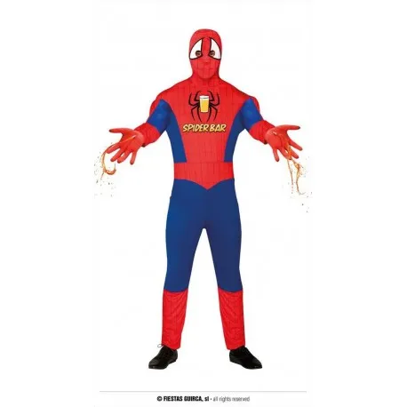 Costume spider bar man uomo, tuta super eroe bar