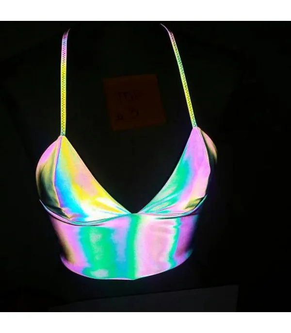 Croptop irridiscente catarifrangente