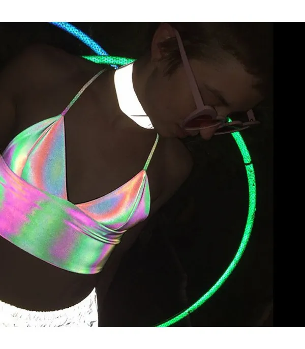 Croptop irridiscente catarifrangente