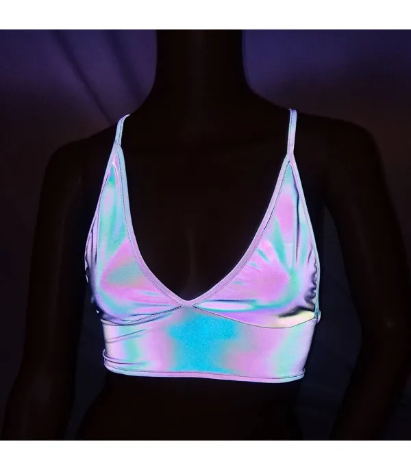 Croptop irridiscente catarifrangente