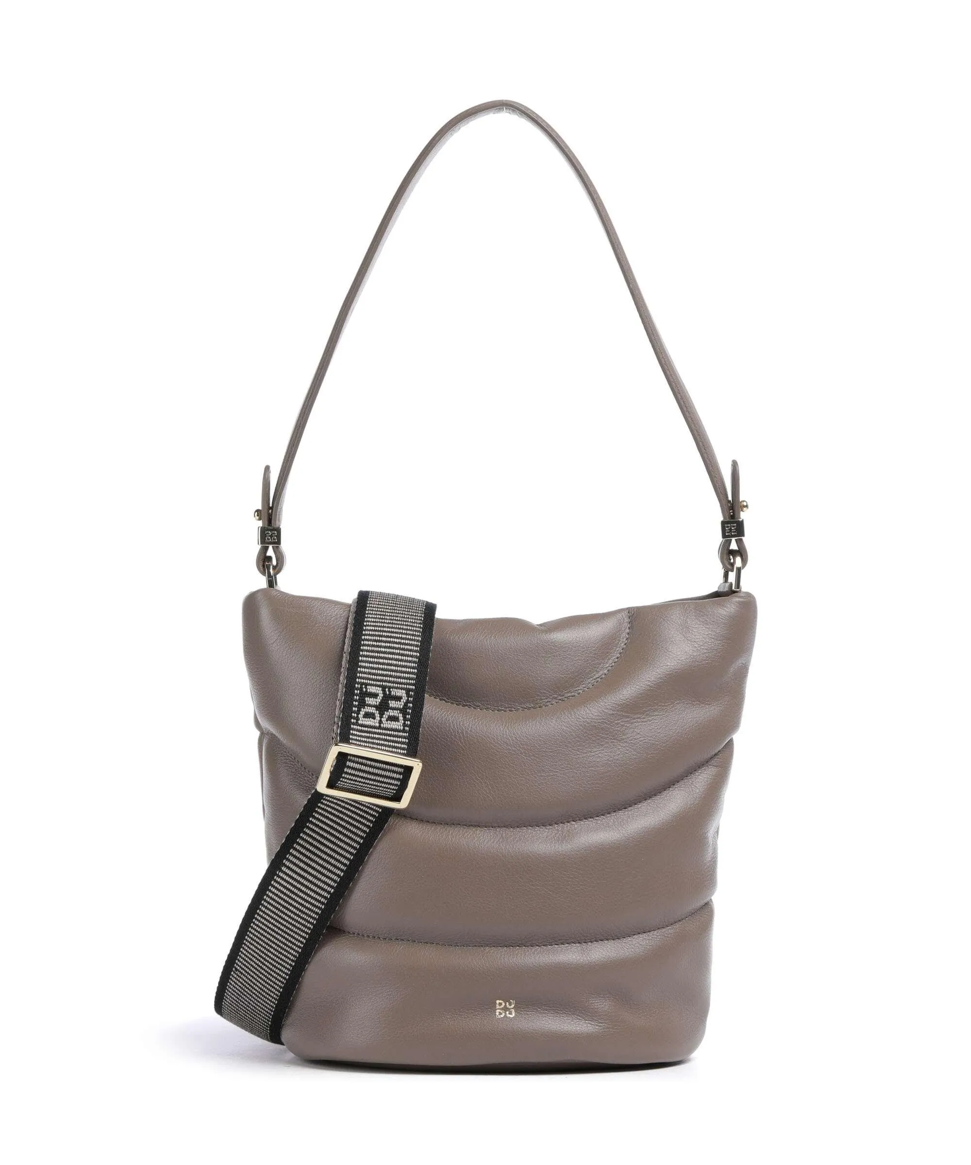  DuDu Bags Barbara M. Borsa a secchiello pelle a grana fine taupe  