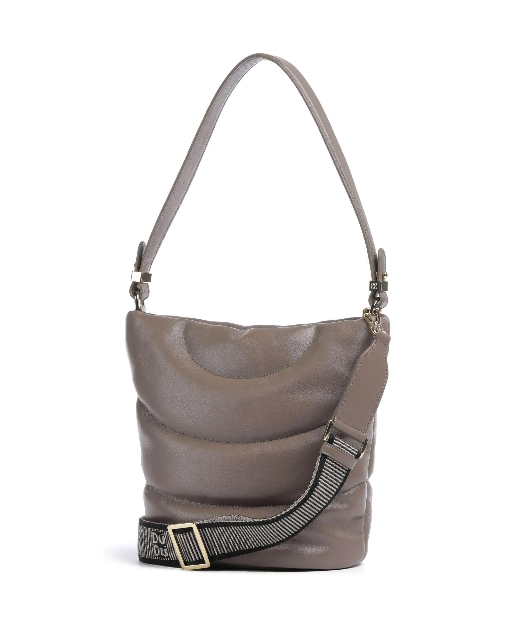  DuDu Bags Barbara M. Borsa a secchiello pelle a grana fine taupe  