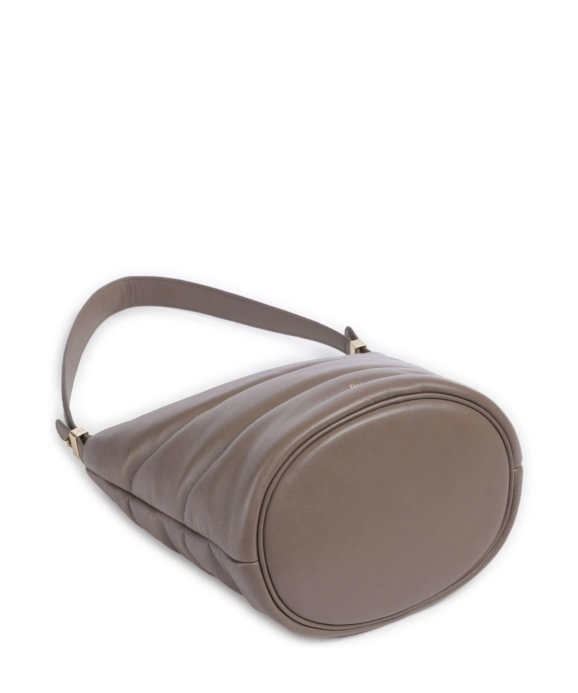  DuDu Bags Barbara M. Borsa a secchiello pelle a grana fine taupe  