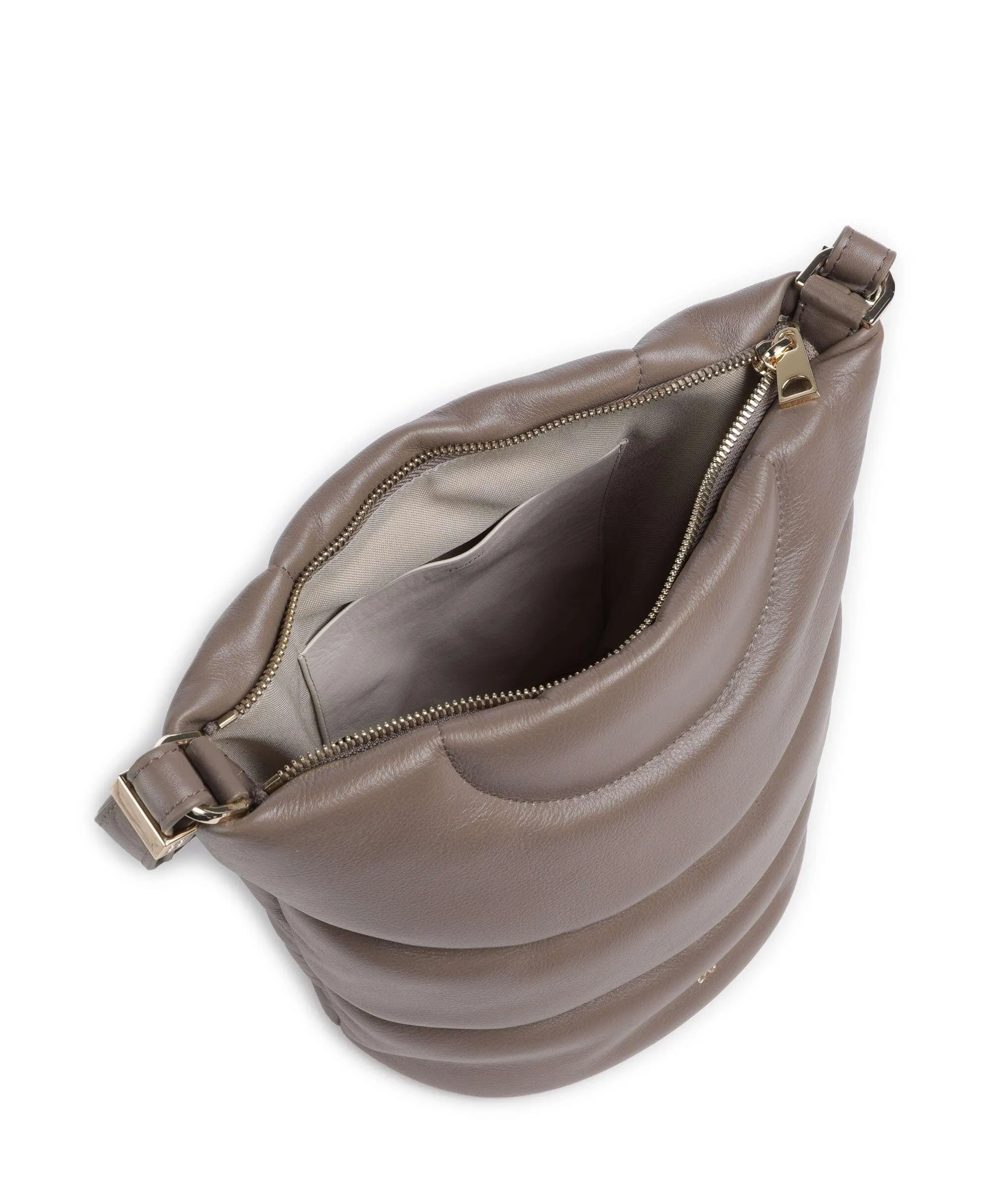  DuDu Bags Barbara M. Borsa a secchiello pelle a grana fine taupe  