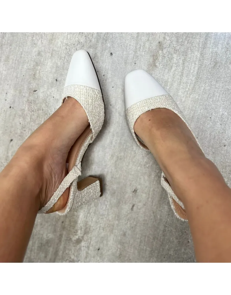 DÉCOLLETÉ TWEED BIANCO