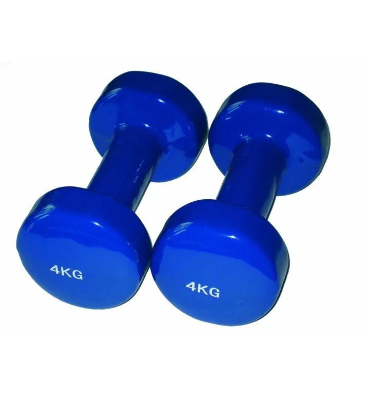 EFFEA 813/8 MANUBRI VINILE KG 4+4 coppia pesi in ghisa rivestiti in vinile color blu