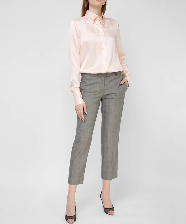 Ermanno Scervino Pantaloni in lana grigia D346P700BCB
