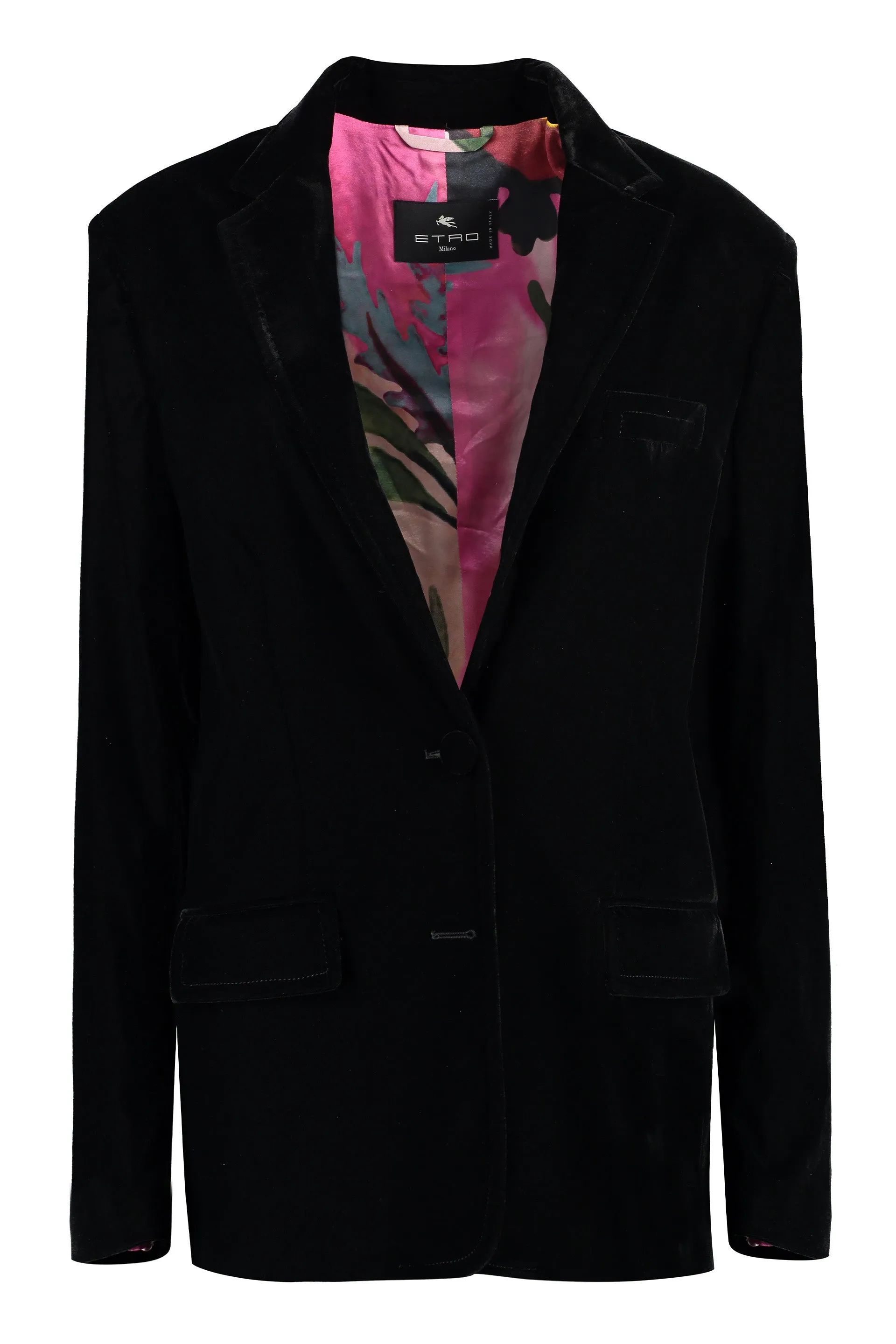 Etro Blazer in velluto liscio