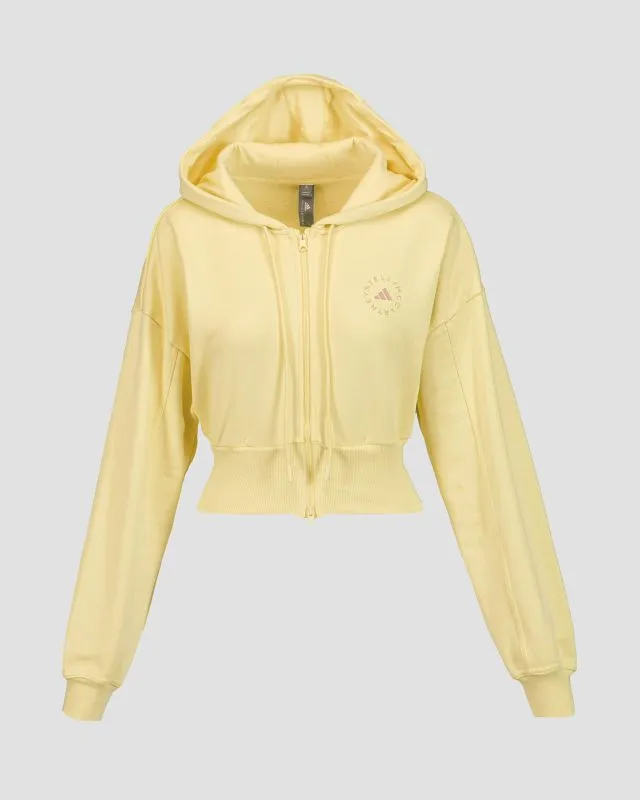 Felpa gialla da donna Adidas by Stella McCartney ASMC Crop Hoodie
