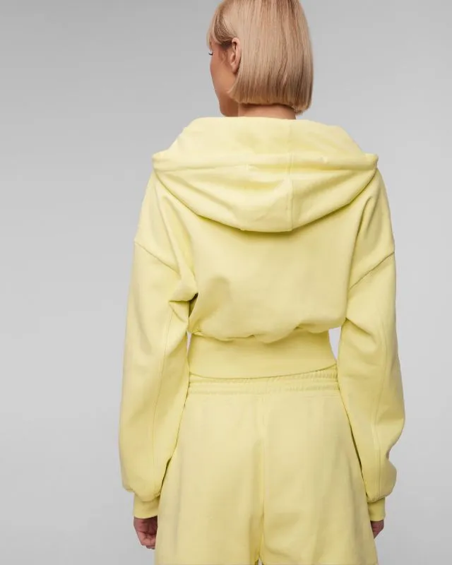 Felpa gialla da donna Adidas by Stella McCartney ASMC Crop Hoodie