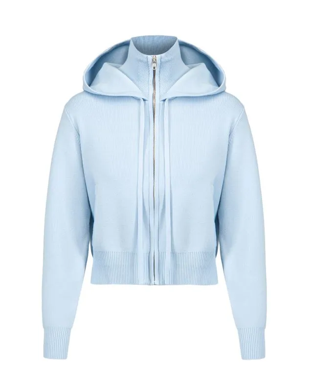 Felpa LIVE THE PROCESS CROP KNIT HOODIE
