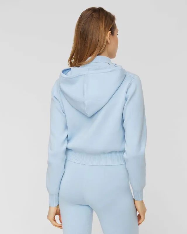 Felpa LIVE THE PROCESS CROP KNIT HOODIE