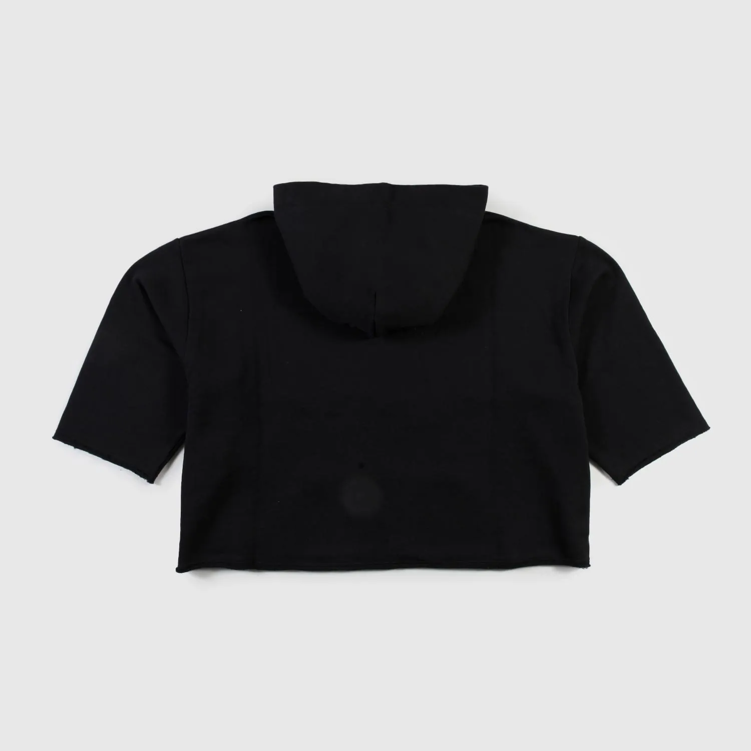 Felpa Nera Crop Con Patch Ragazza