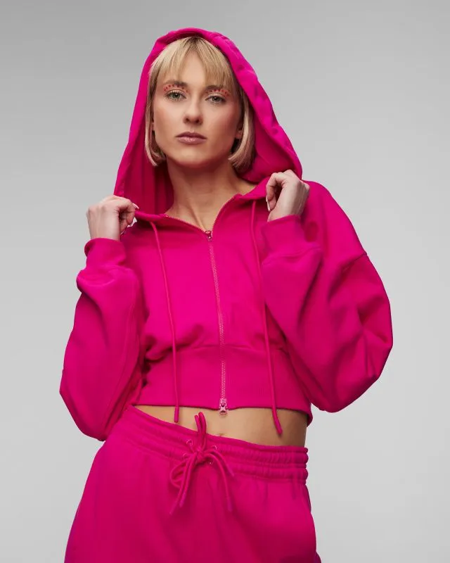 Felpa rosa da donna Adidas by Stella McCartney ASMC Crop Hoodie