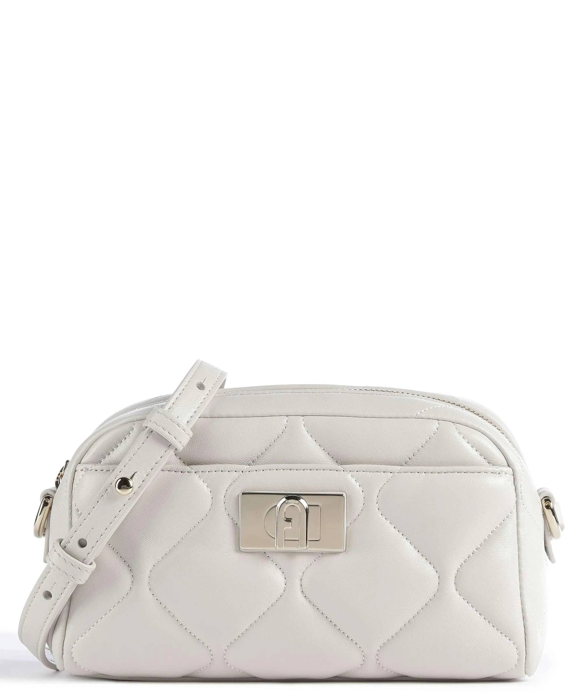  Furla 1927 Mini Borsa a tracolla pelle a grana fine avorio  