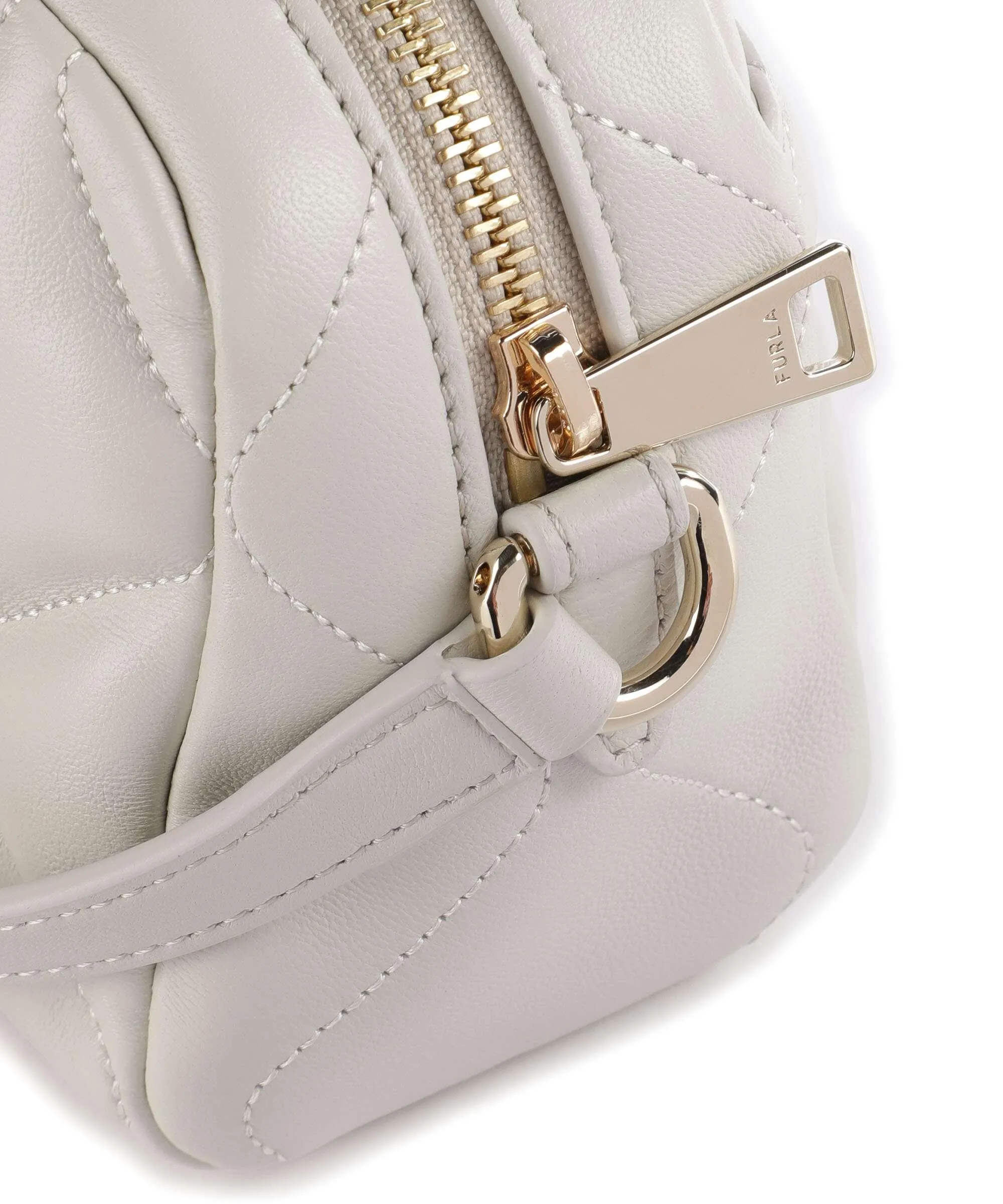  Furla 1927 Mini Borsa a tracolla pelle a grana fine avorio  
