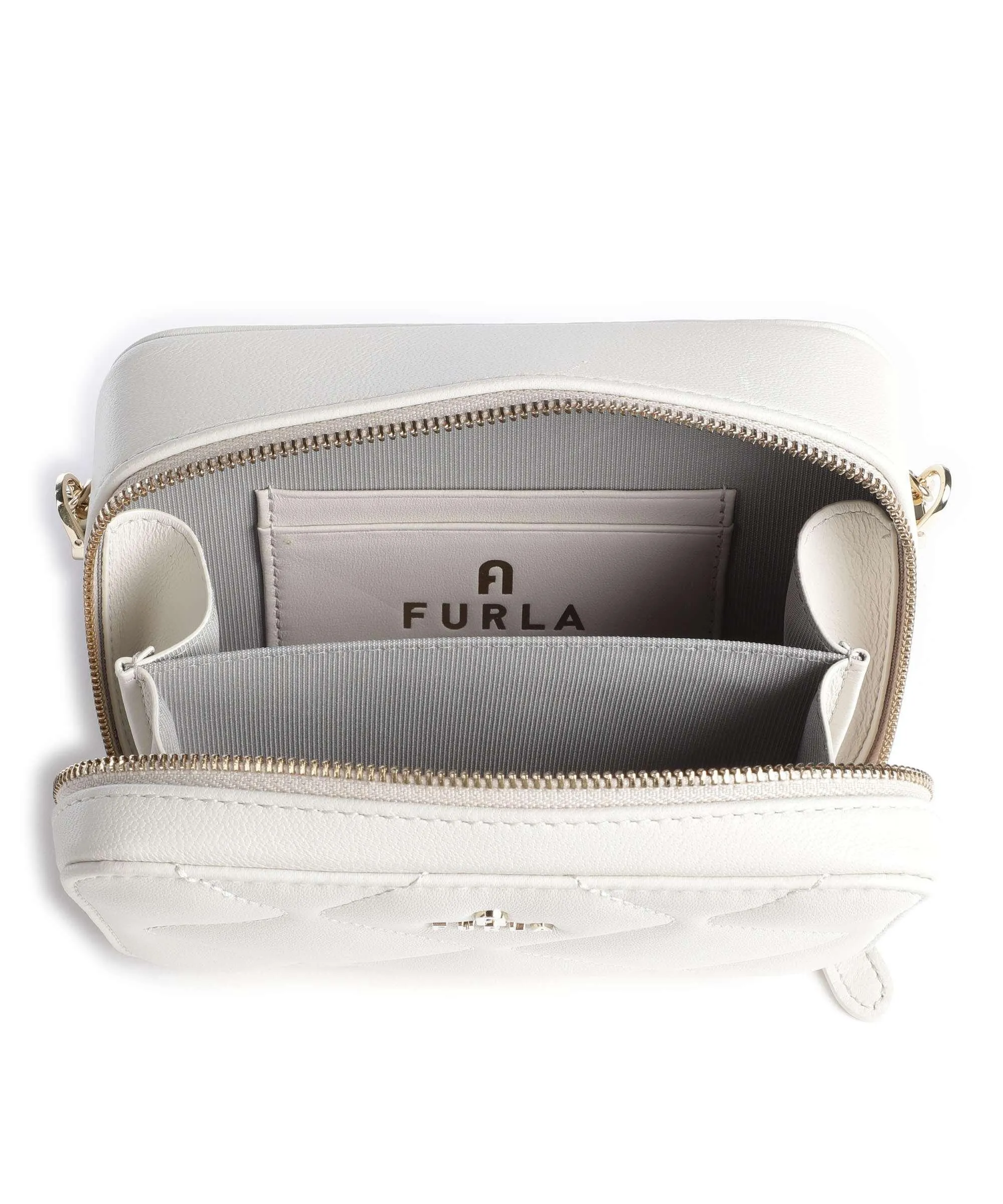  Furla Camelia Mini Borsa a tracolla pelle granulata avorio  