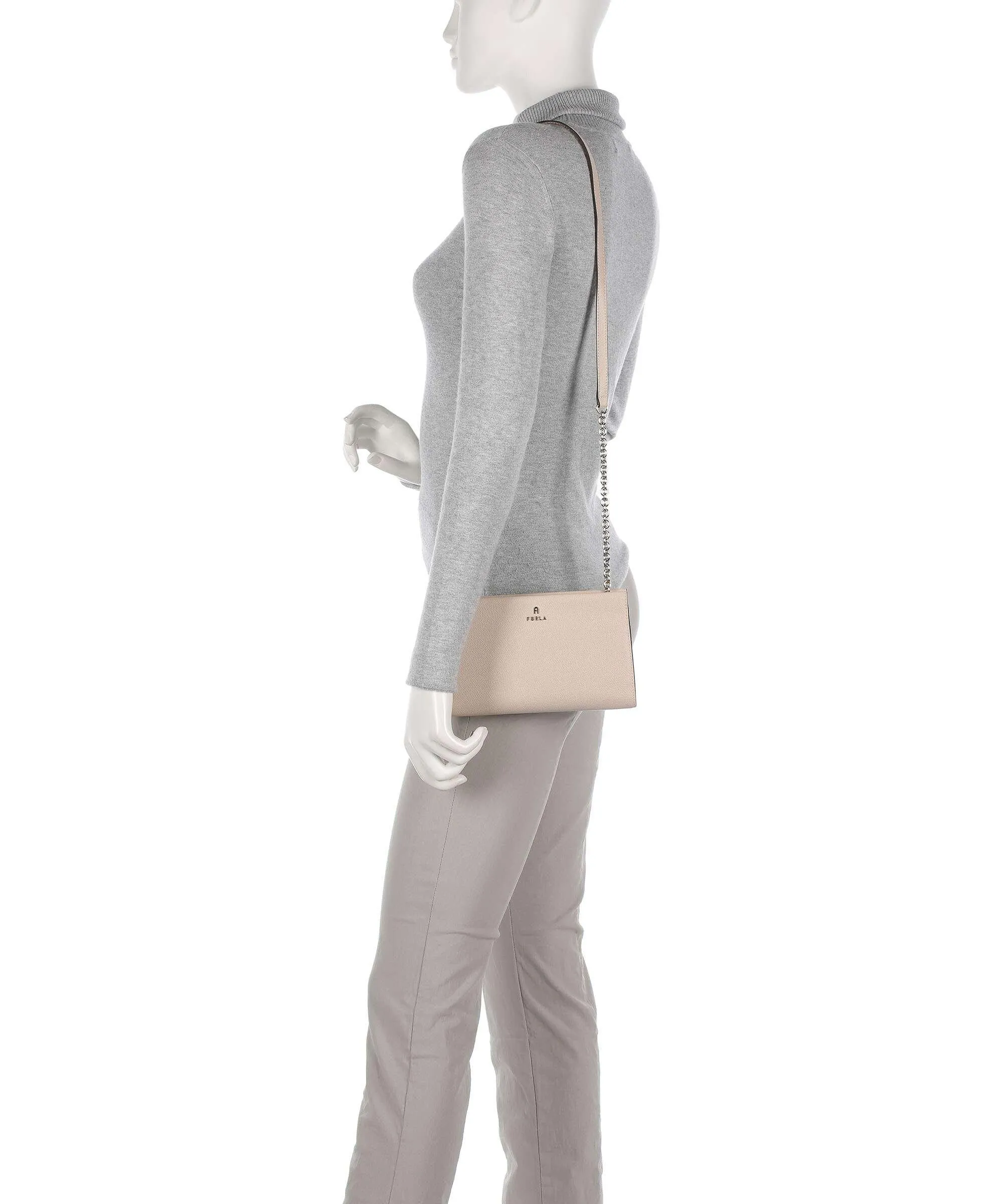 Furla Camelia Mini Borsa a tracolla pelle granulata nude  