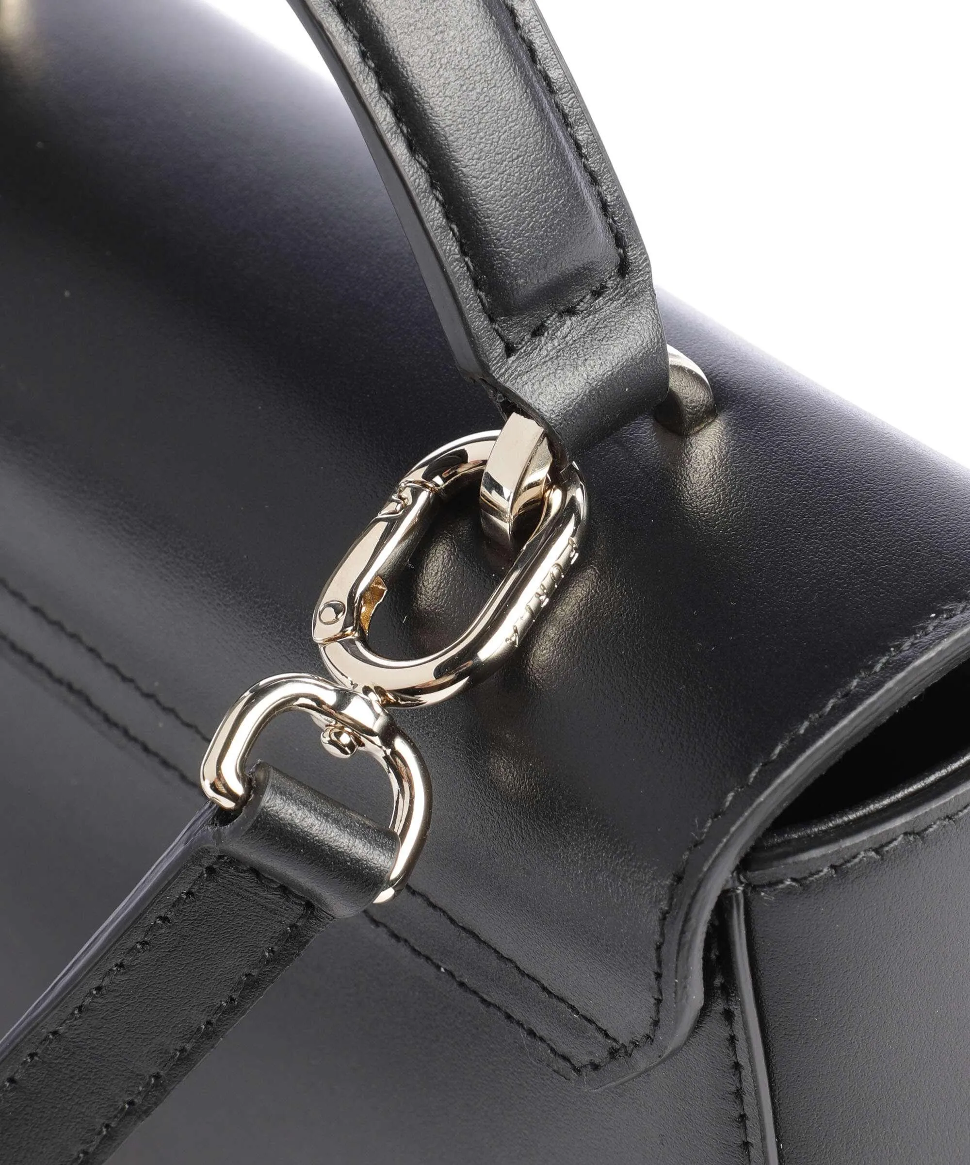  Furla Metropolis Mini Borsa a mano pelle a grana fine nero  