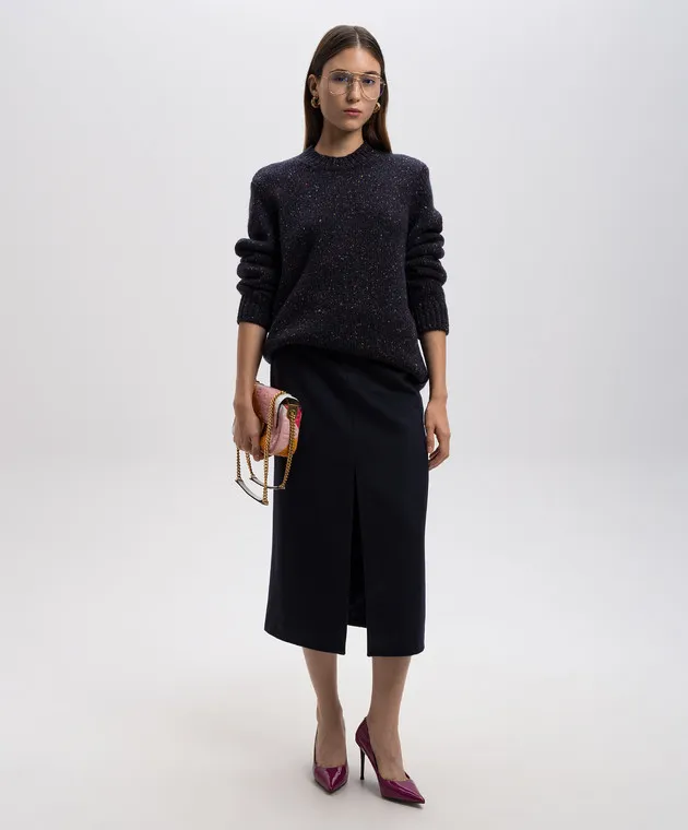 Gabriela Hearst Maglione in cashmere Alfie blu 1249225A009