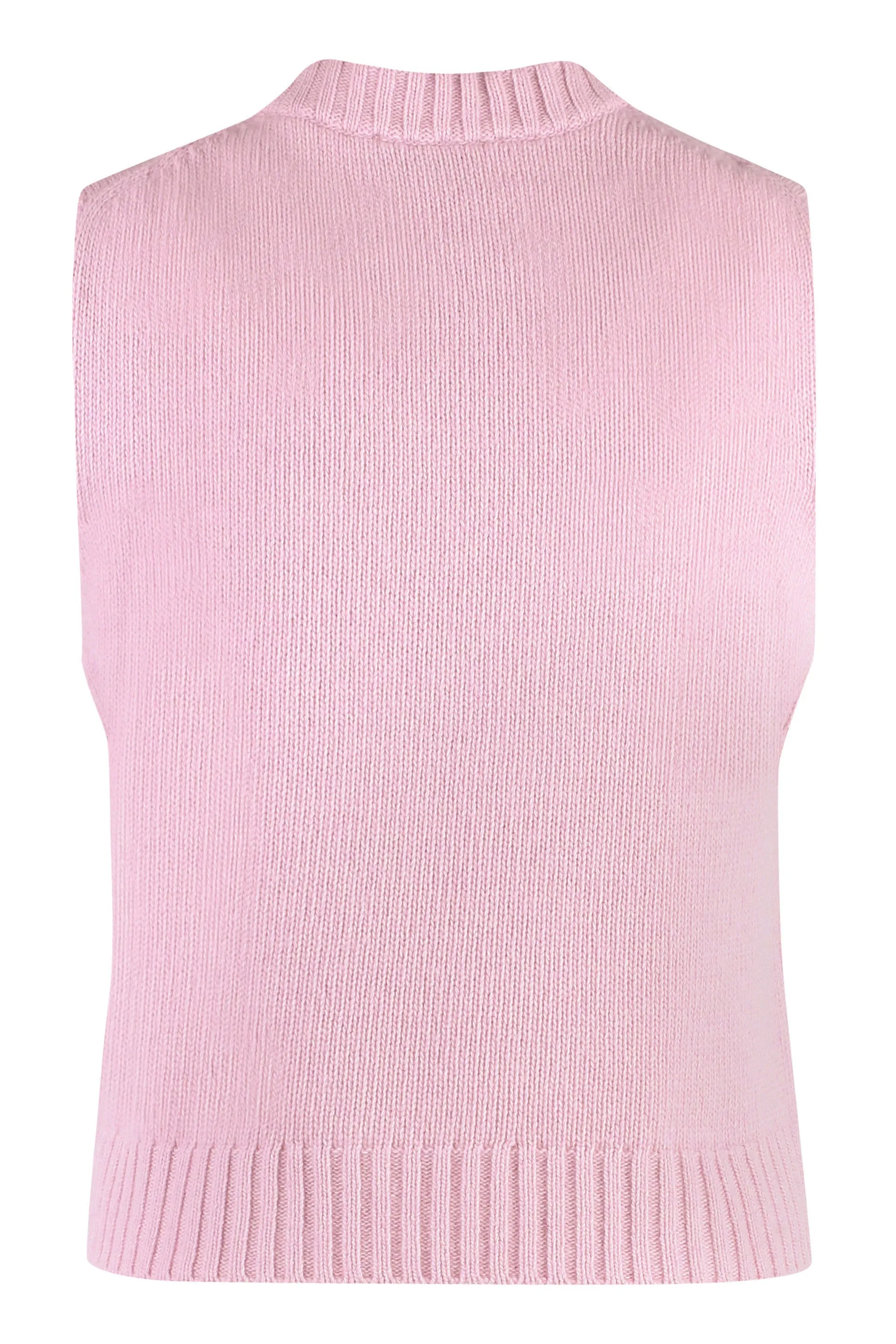 GANNI Gilet in maglia misto lana