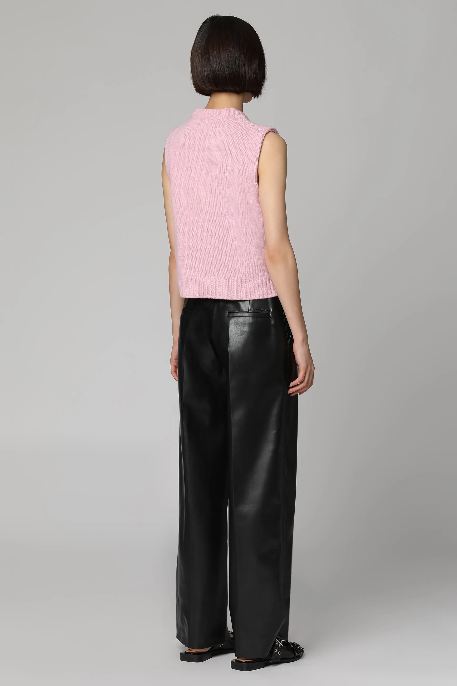 GANNI Gilet in maglia misto lana
