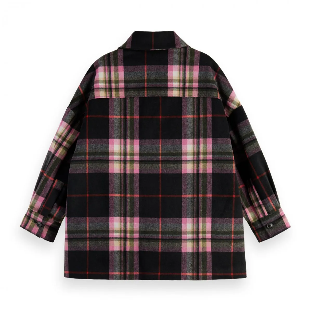 Giacca Camicia A Quadri In Lana Imbottita