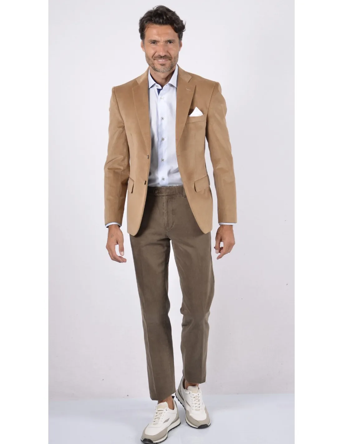 Giacca in velluto beige a/i