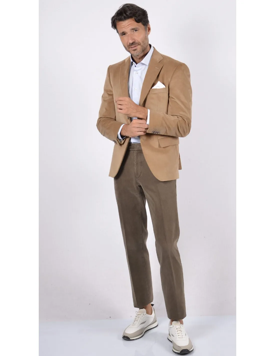Giacca in velluto beige a/i