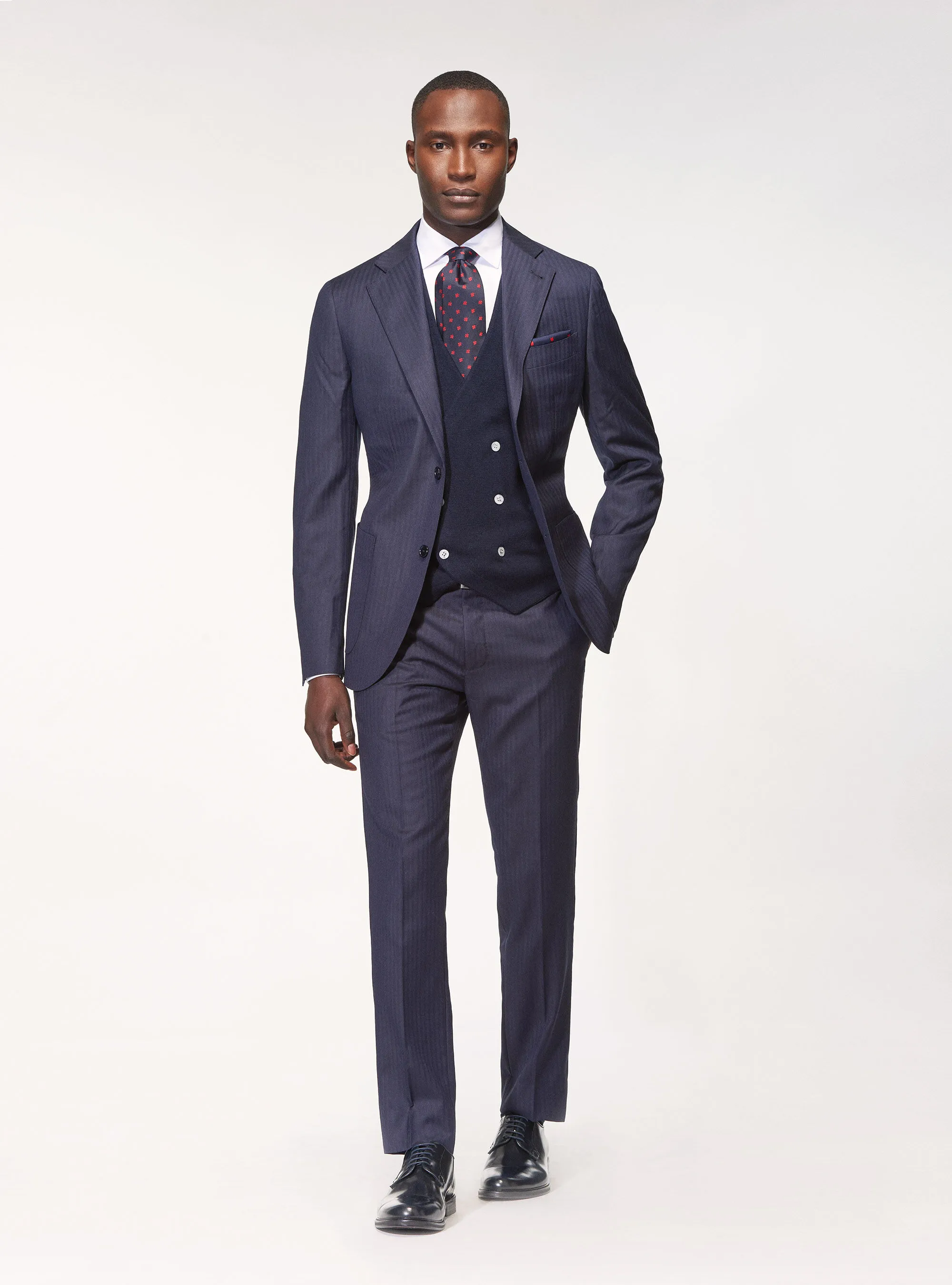 Giacca per abito in lana spigata superfine 110's Vitale Barberis Canonico