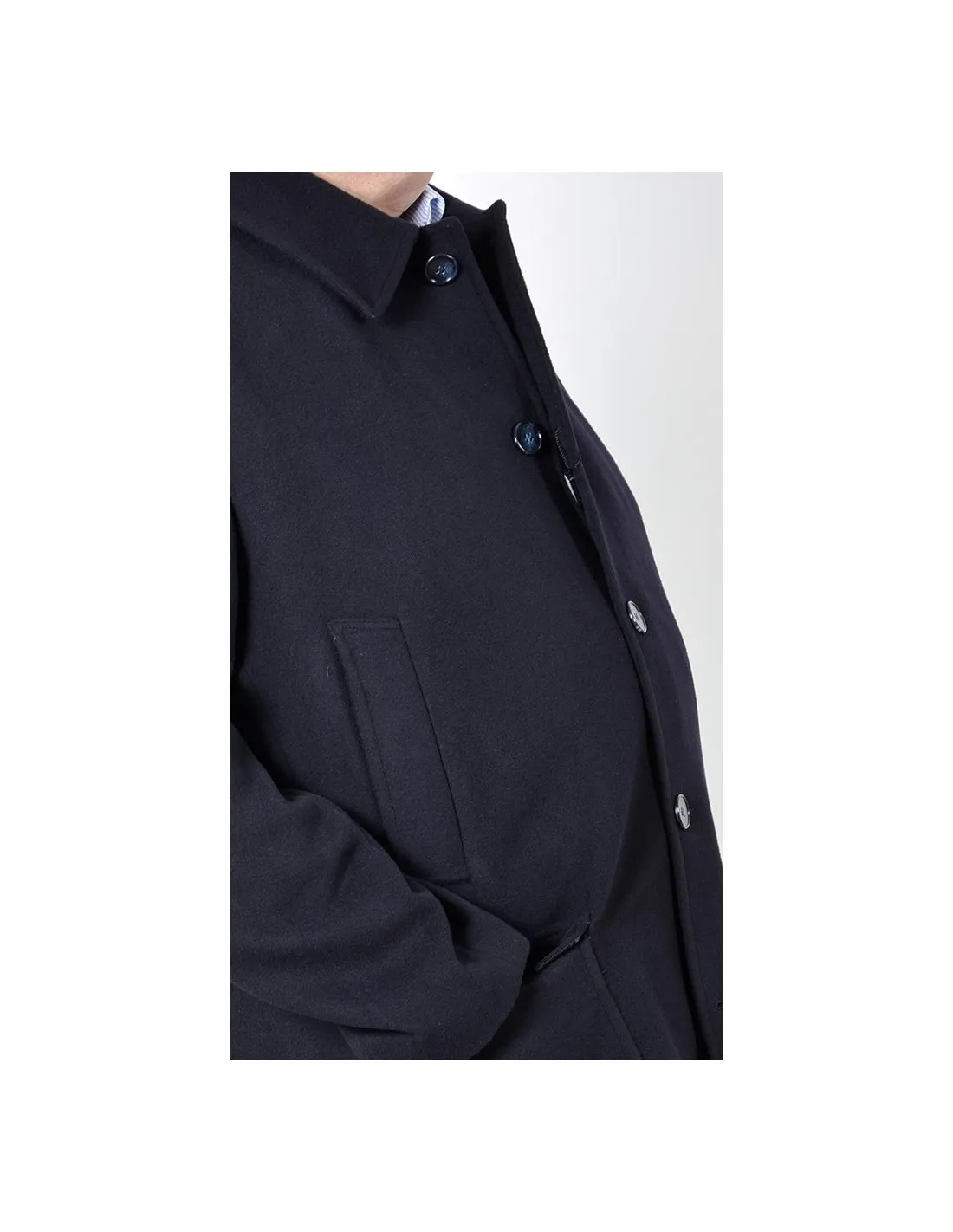 Giaccone in Lana Mod Rabbit Blu