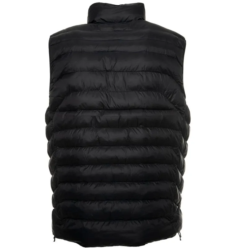 Gilet imbottito blu navy con pony rosso 