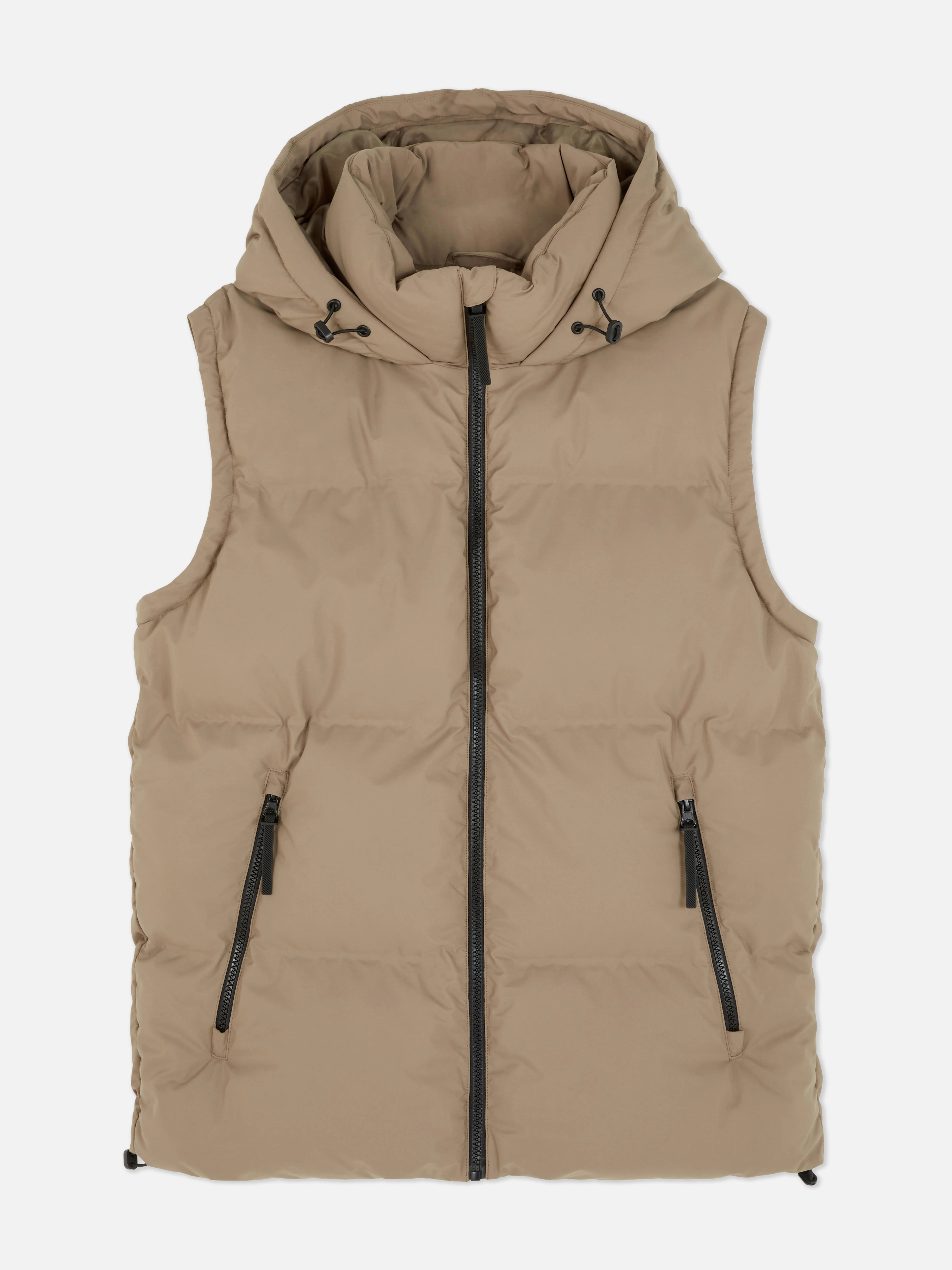Gilet imbottito con cappuccio