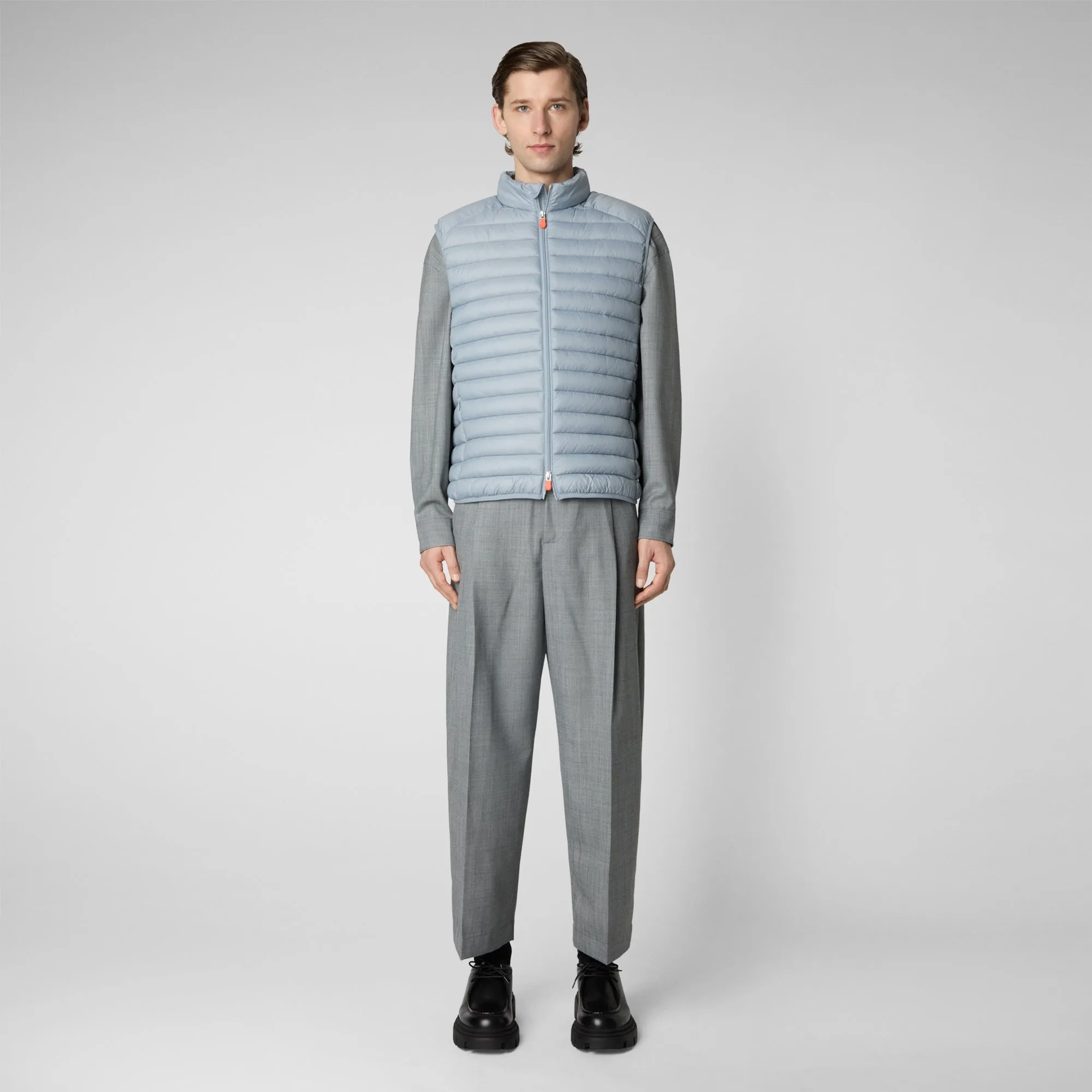 Gilet imbottito uomo Adam grigio ardesia chiaro