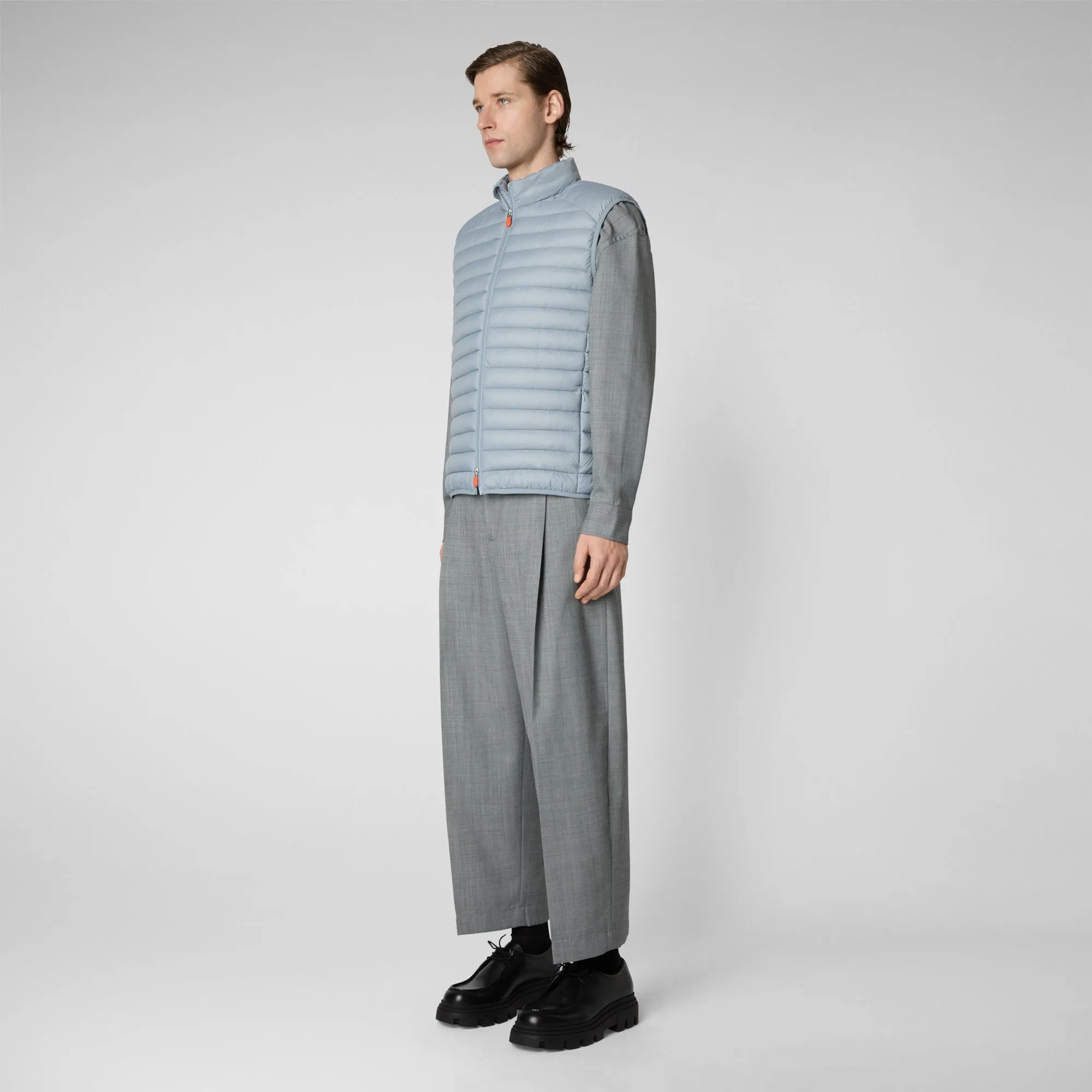 Gilet imbottito uomo Adam grigio ardesia chiaro