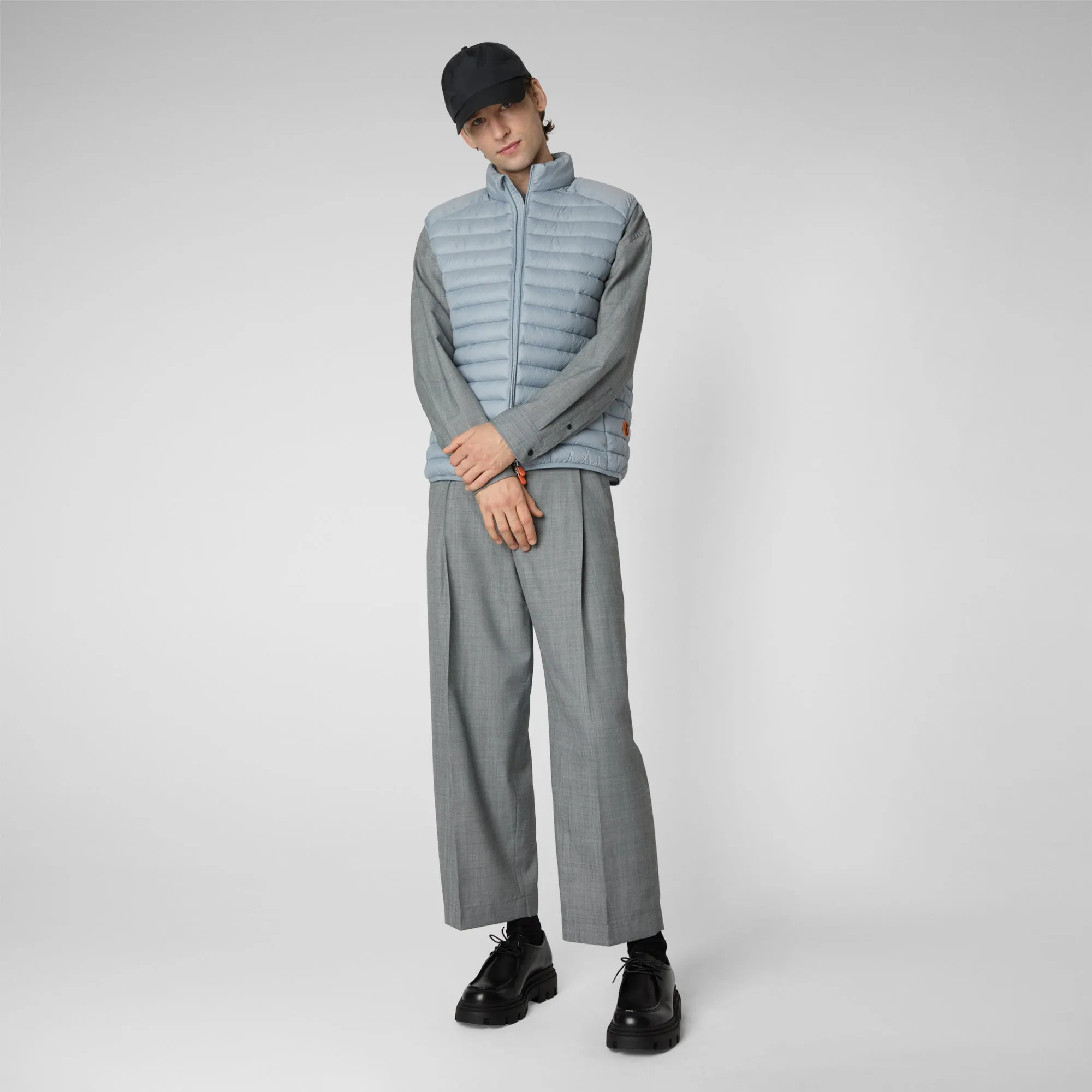 Gilet imbottito uomo Adam grigio ardesia chiaro